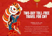 TWO-DAY TOLL-FREE TRAVEL FOR CNY