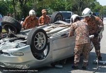 Persiaran Tujuan Crash: Driver Dies, Passenger Survives
