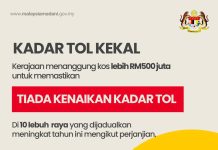 OVER 900,000 USERS TO BENEFIT FROM POSTPONED TOLL HIKE ON 10 HIGHWAYS