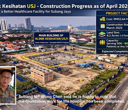 USJ1 Klinik Kesihatan Finally Taking Shape – Foundation Almost Done, Says MP Wong Chen!