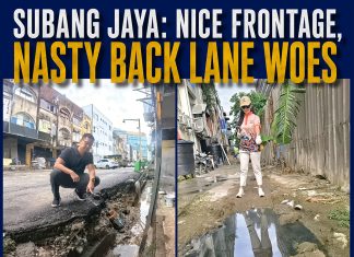 SUBANG JAYA: NICE FRONTAGE, NASTY BACK LANE WOES